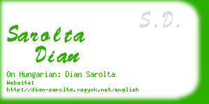 sarolta dian business card